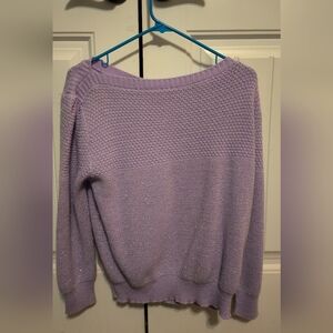 Women's Arielle Off-The-Shoulder Purple Sweater